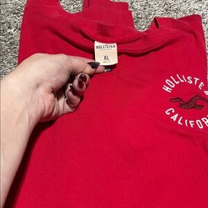 Hollister Red Long Sleeve Tee